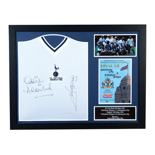 Ardiles and Villa Dual Signed Tottenham Hotspur Shirt - Framed