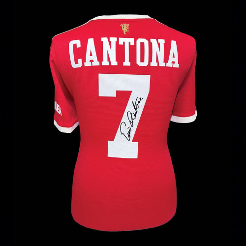 Eric Cantona Signed Manchester United Shirt - Framed