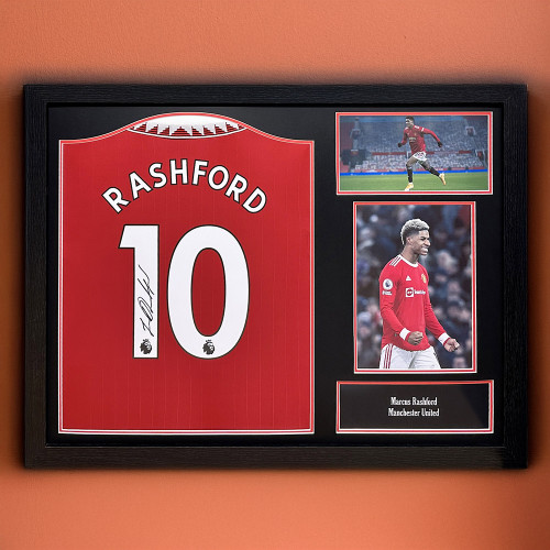 Marcus Rashford Signed Manchester United Shirt - Framed