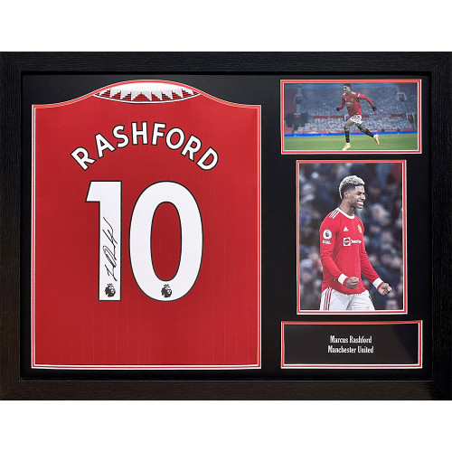 Marcus Rashford Signed Manchester United Shirt - Framed