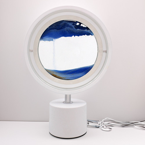 Quicksand Lamp Blue Beauty Mirror White
