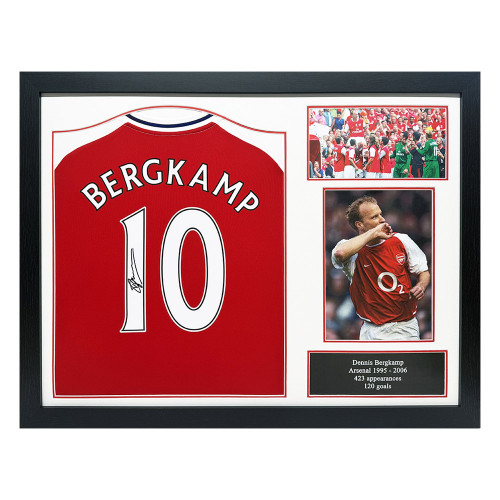 Dennis Bergkamp Signed Arsenal Shirt - Framed