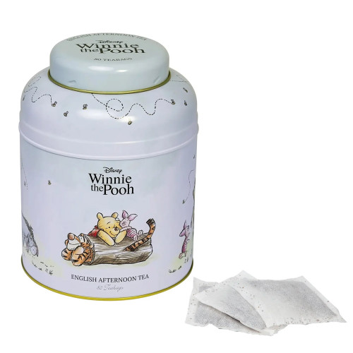 Disney's Winnie the Pooh Tea Caddy Tin with 80 Teabags