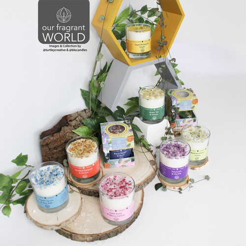Green Tea & Vetiver Glitter Candle
