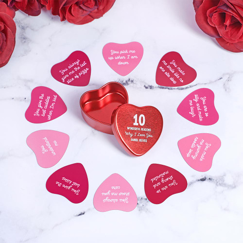 Personalised 10 Reasons I Love You Note Tin