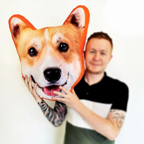 Personalised Mega Dog Mush Cush Cushion - Pointy Ears