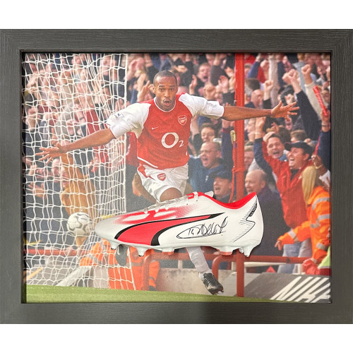 Thierry Henry Signed Boot - Framed