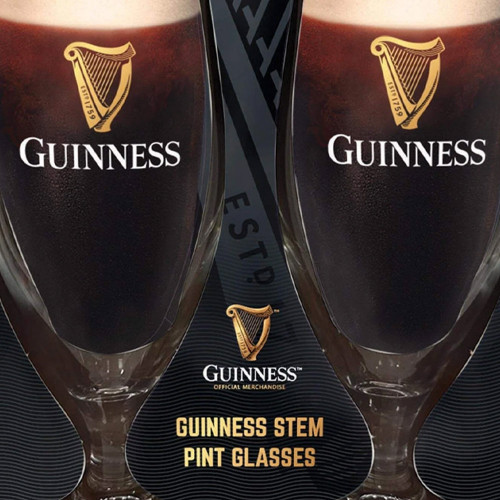 Guinness Pint Stem Glass Duo