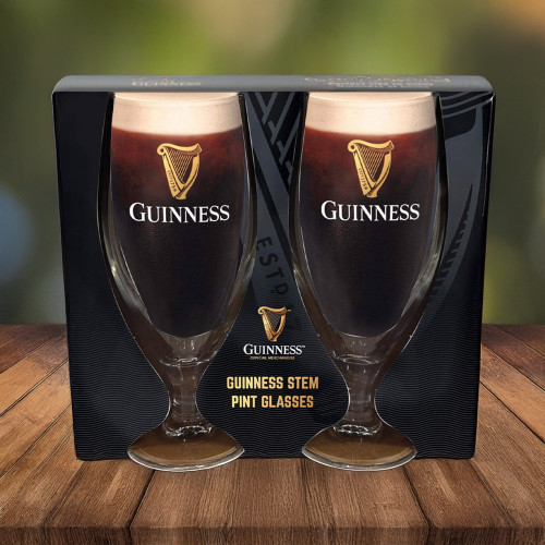 Guinness Pint Stem Glass Duo