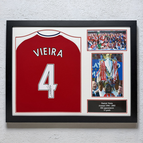 Patrick Vieira Signed Arsenal Shirt - Framed