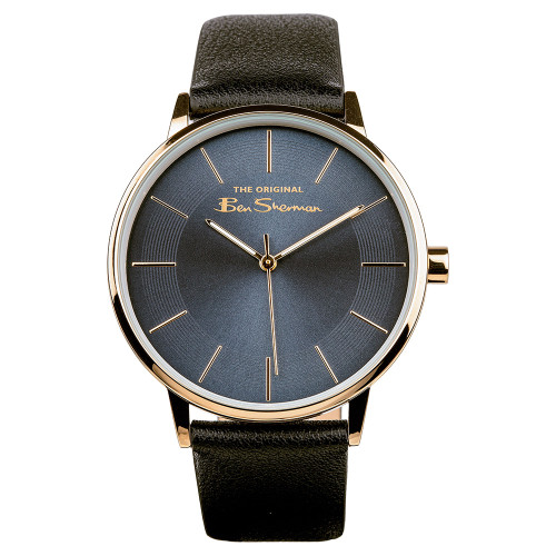 Ben Sherman Black Strap Blue Sunray Dial Watch