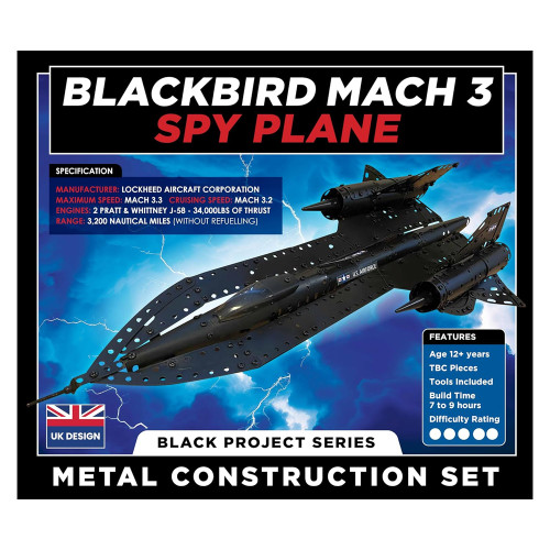 Blackbird Mach 3 Spy Plane Metal Set