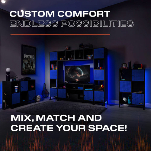 XR Mesh-Tek Wide 6 Cube Storage Unit Blue and Black
