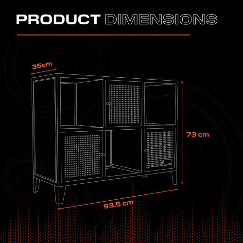 XR Mesh-Tek Wide 6 Cube Storage Unit Blue and Black