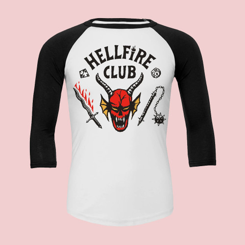 Stranger Things Hellfire Club Baseball Shirt