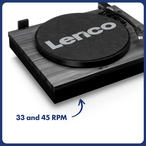 Lenco LS-300 Turntable with Hi Fi Speakers Black