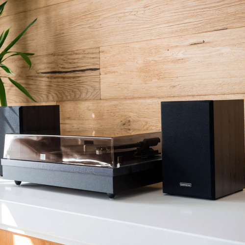 Lenco LS-300 Turntable with Hi Fi Speakers Black