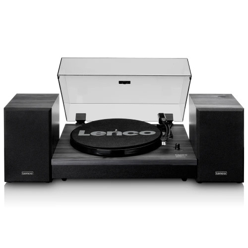 Lenco LS-300 Turntable with Hi Fi Speakers Black