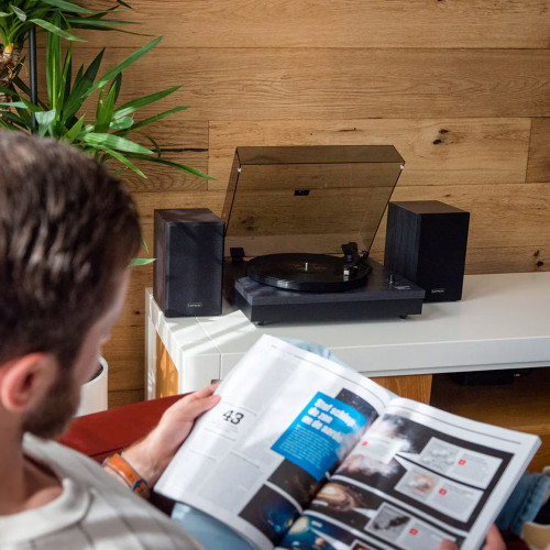 Lenco LS-300 Turntable with Hi Fi Speakers Black