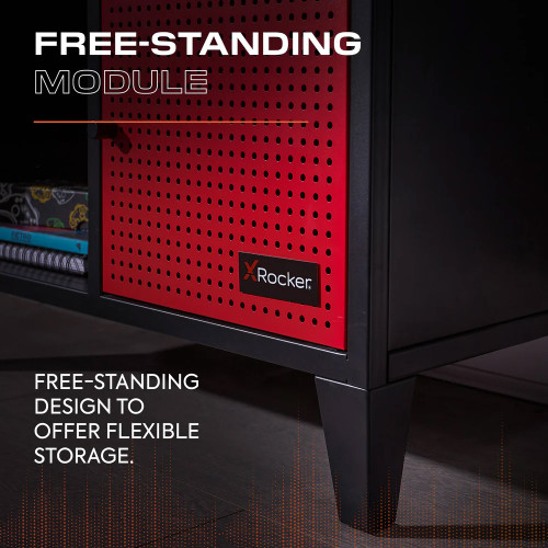 XR Mesh-Tek Tall 6 Cube Storage Unit Red and Black