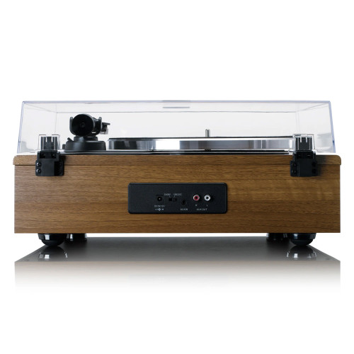 Lenco LS-410 Walnut Turntable with Speakers