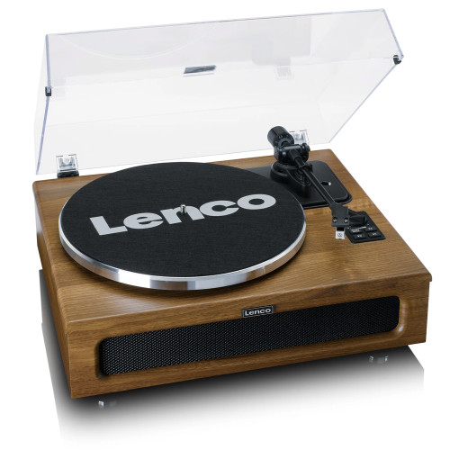 Lenco LS-410 Walnut Turntable with Speakers