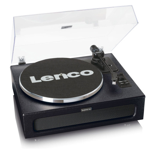 Lenco LS-430 Black Turntable with Speakers