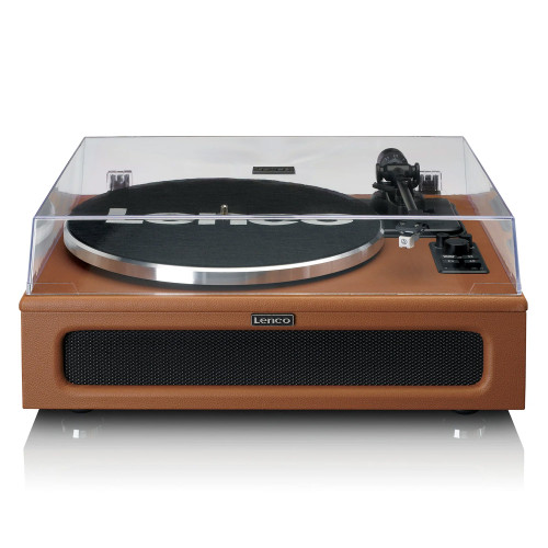 Lenco LS-430 Brown Turntable with Speakers