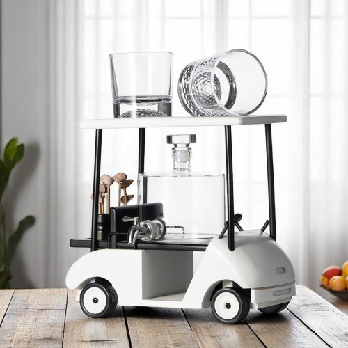 Golf Cart Whiskey Decanter Set