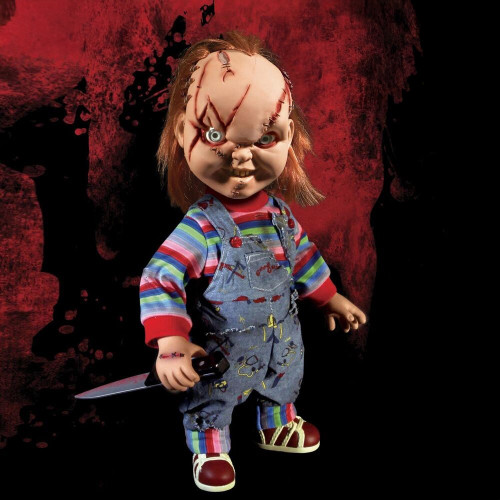 Child's Play Chucky Scarred 15" Mega Scale Figure with Sound