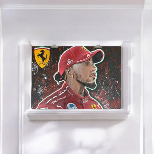 Lewis Hamilton Ferrari Original Artwork A3 Print