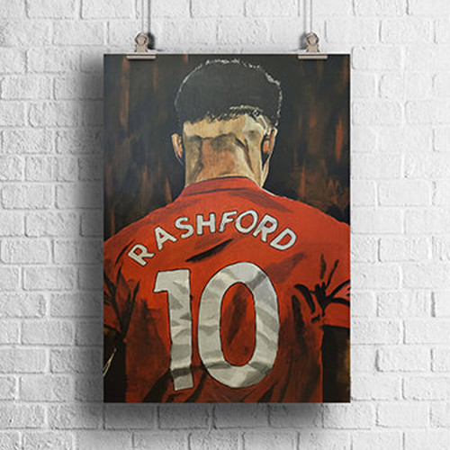 Marcus Rashford Original Artwork A3 Print