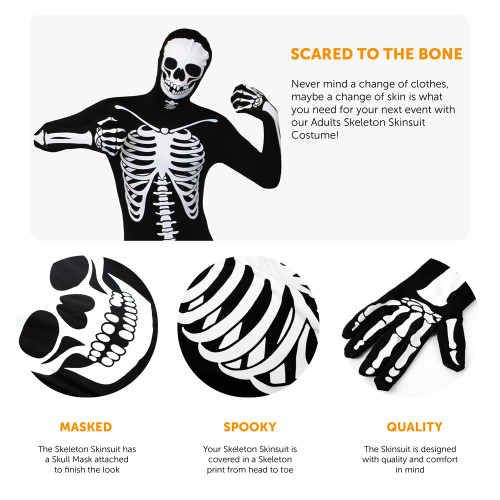 Skeleton Skinsuit Halloween Costume