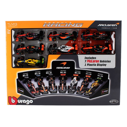 Bburago F1 McLaren 7 Piece 1:43 Scale Set
