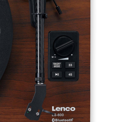 Lenco LS-600 Turntable with Dual Speakers Wood