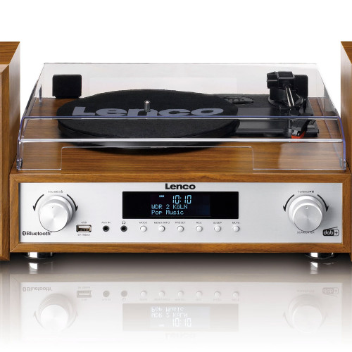 Lenco MC-160 Turntable with Stereo System Wood