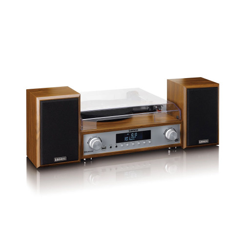 Lenco MC-160 Turntable with Stereo System Wood