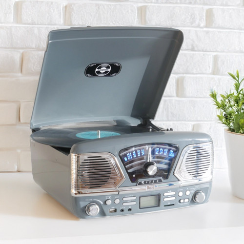Roxy 4 Record Player Grey