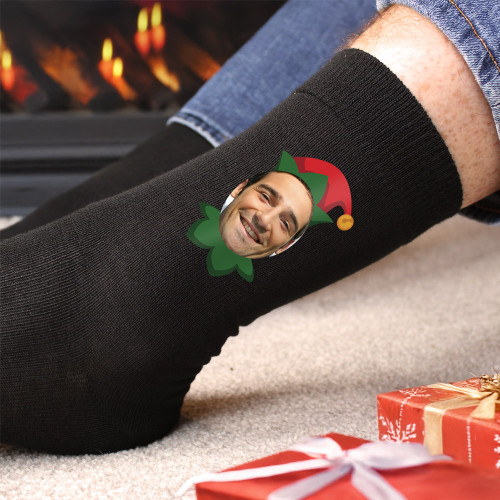 Personalised Photo Elf Socks