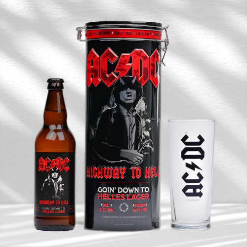AC/DC Highway to Hell Beer & Glass Tin