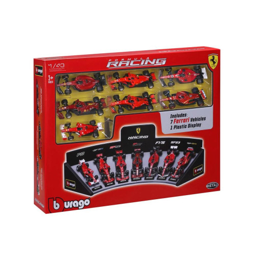 Bburago F1 Ferrari Deluxe Model Set with Display Stand