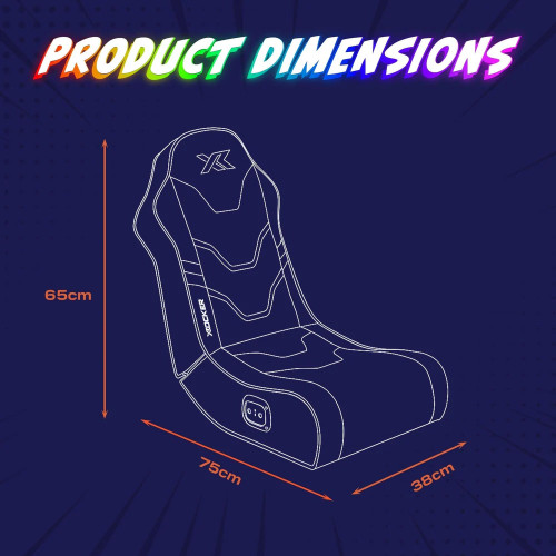 XR Shadow LED Audio Gaming Floor Chair Black