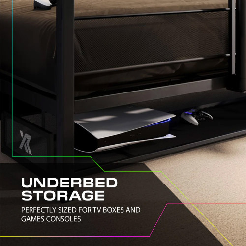 XR Basecamp LED Gaming TV Double Bed Black