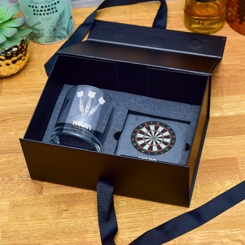 Personalised Darts Tumbler and Coaster Gift Set
