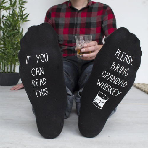 Personalised Hidden Message Whiskey Socks