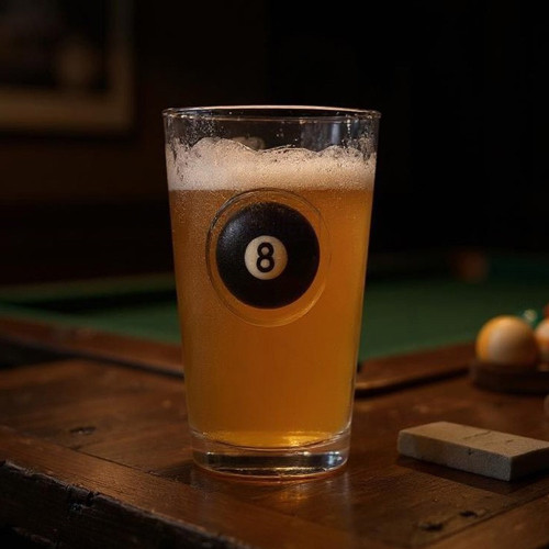 Sports Fan Pool Ball Beer Glass