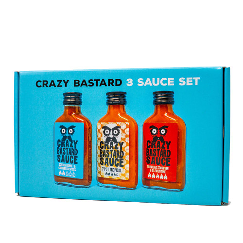 Crazy Bastard Blue Hot Sauce Set