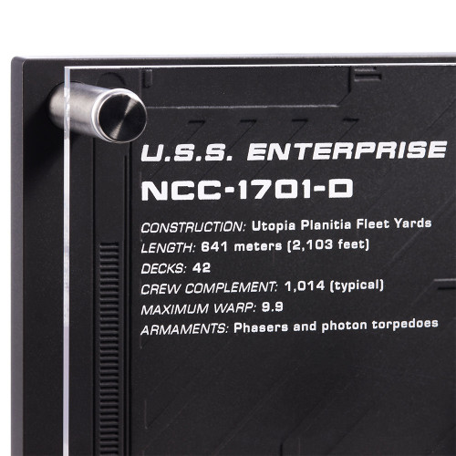 Star Trek Enterprise NCC 1701-D Plaque Model