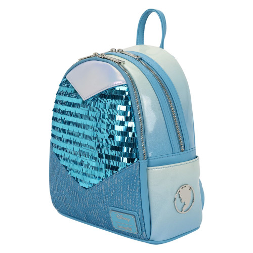Disney Frozen Elsa Glitter Sequin Cosplay Loungefly Mini Backpack