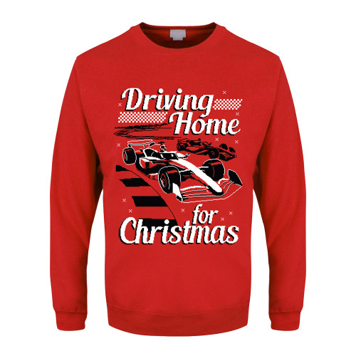 Driving Home For Christmas Red Christmas Jumper